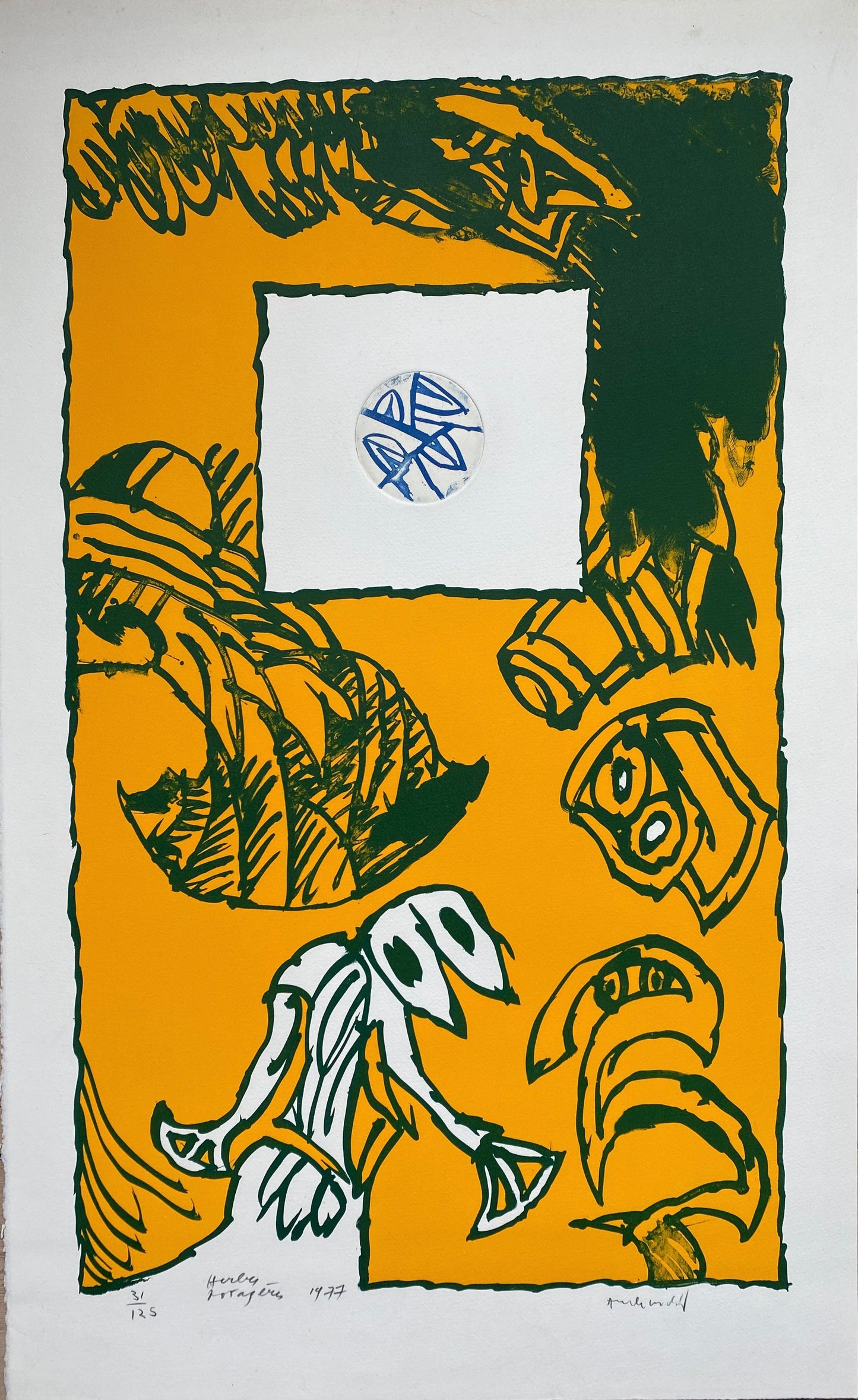 Pierre Alechinsky 76.0x47cm