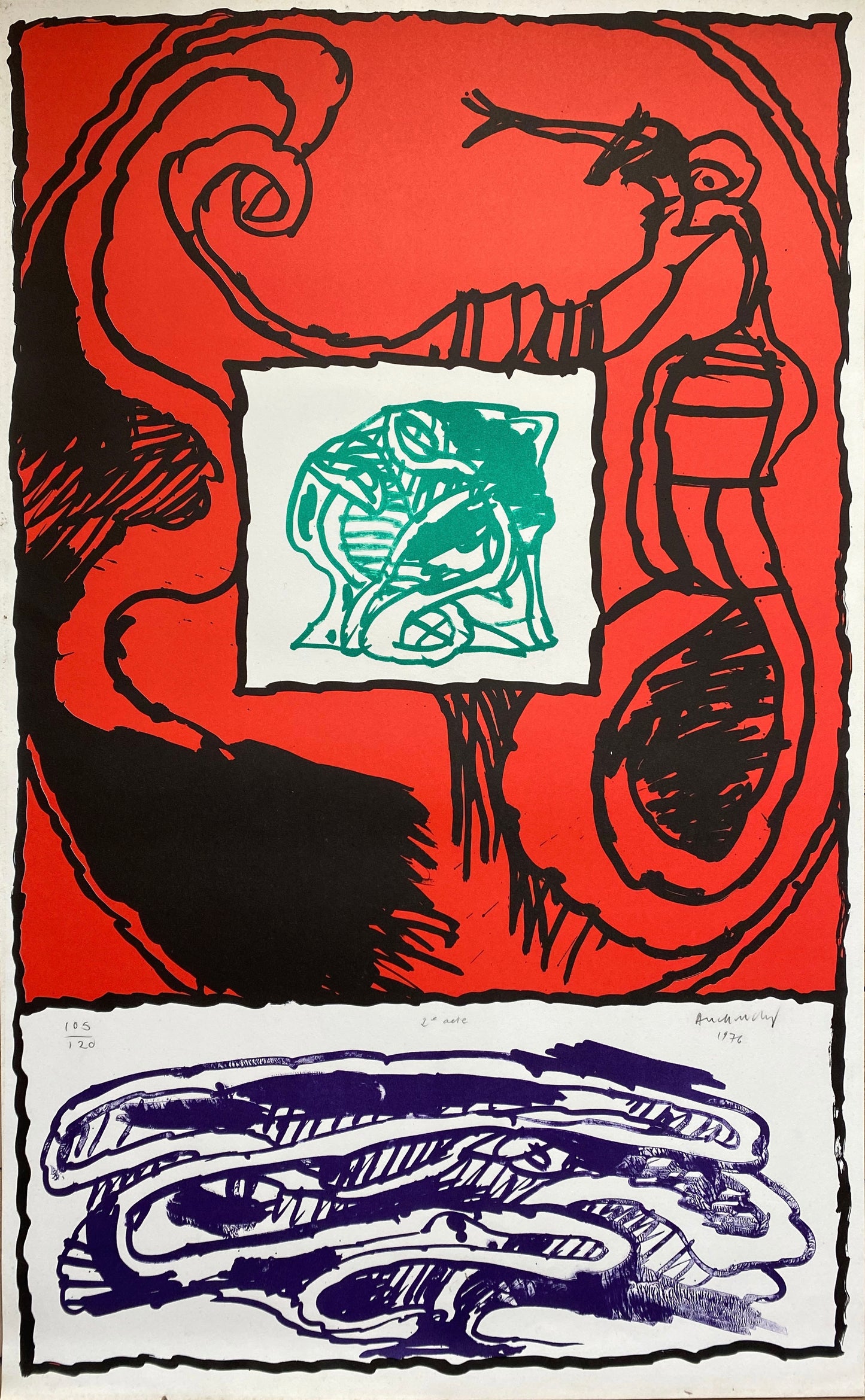 Pierre Alechinsky 100x62cm