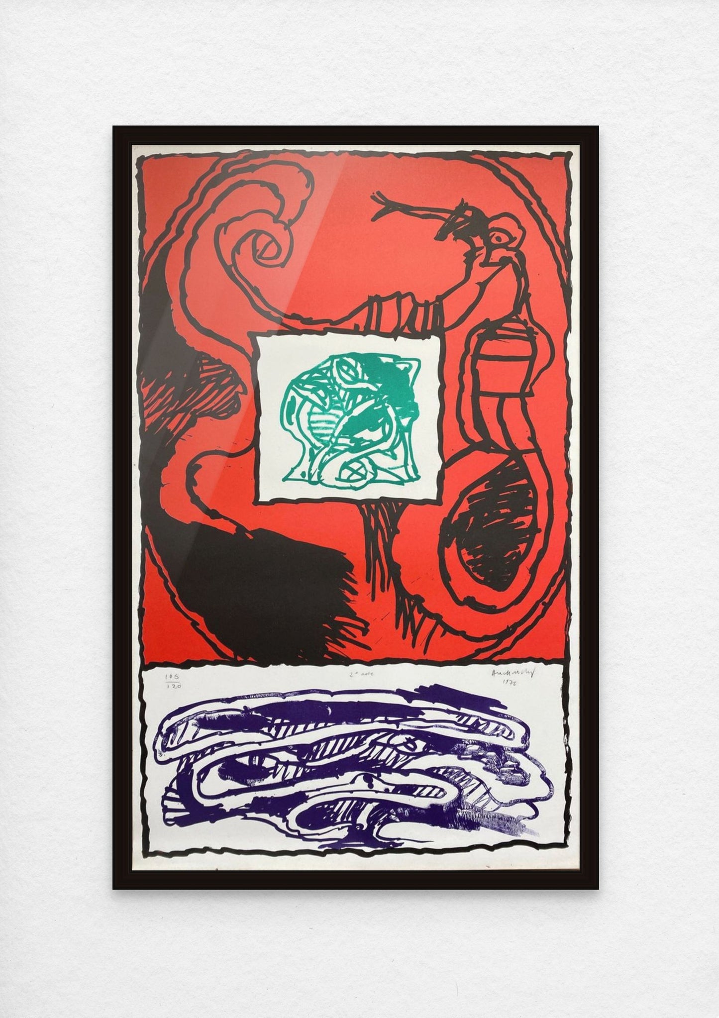 Pierre Alechinsky 100x62cm